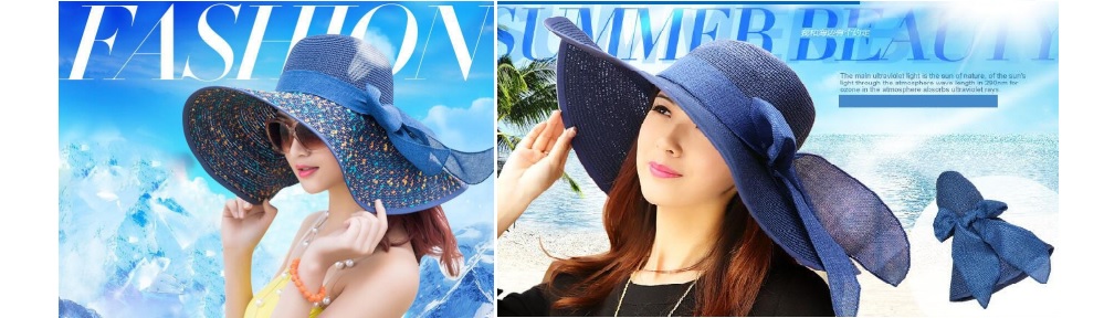 Mũ thời trang đi biển mùa hè vành rộng