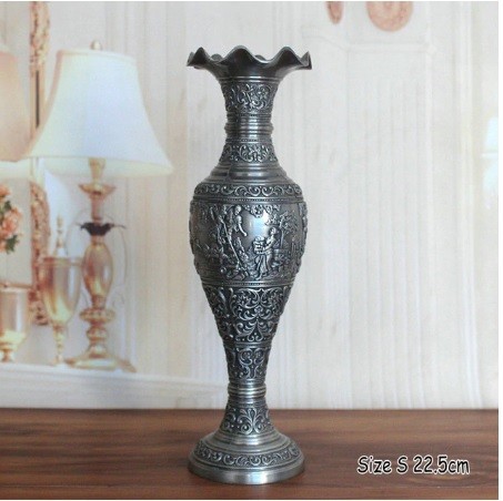 Bình hoa trang trí kiểu cổ điển, chiều cao 22,5 cm